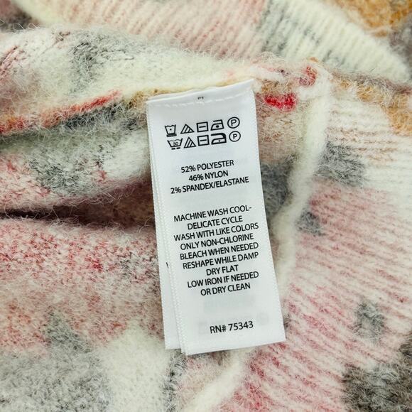 Joie Floral Sweater Size 3XL XXXL Multicolor Womens Soft Cozy Boxy Pullover - Picture 4 of 8